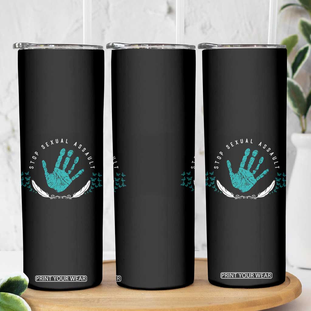 Stop Sexual Assault Awareness Survivor Skinny Tumbler TS14 Print Your Wear
