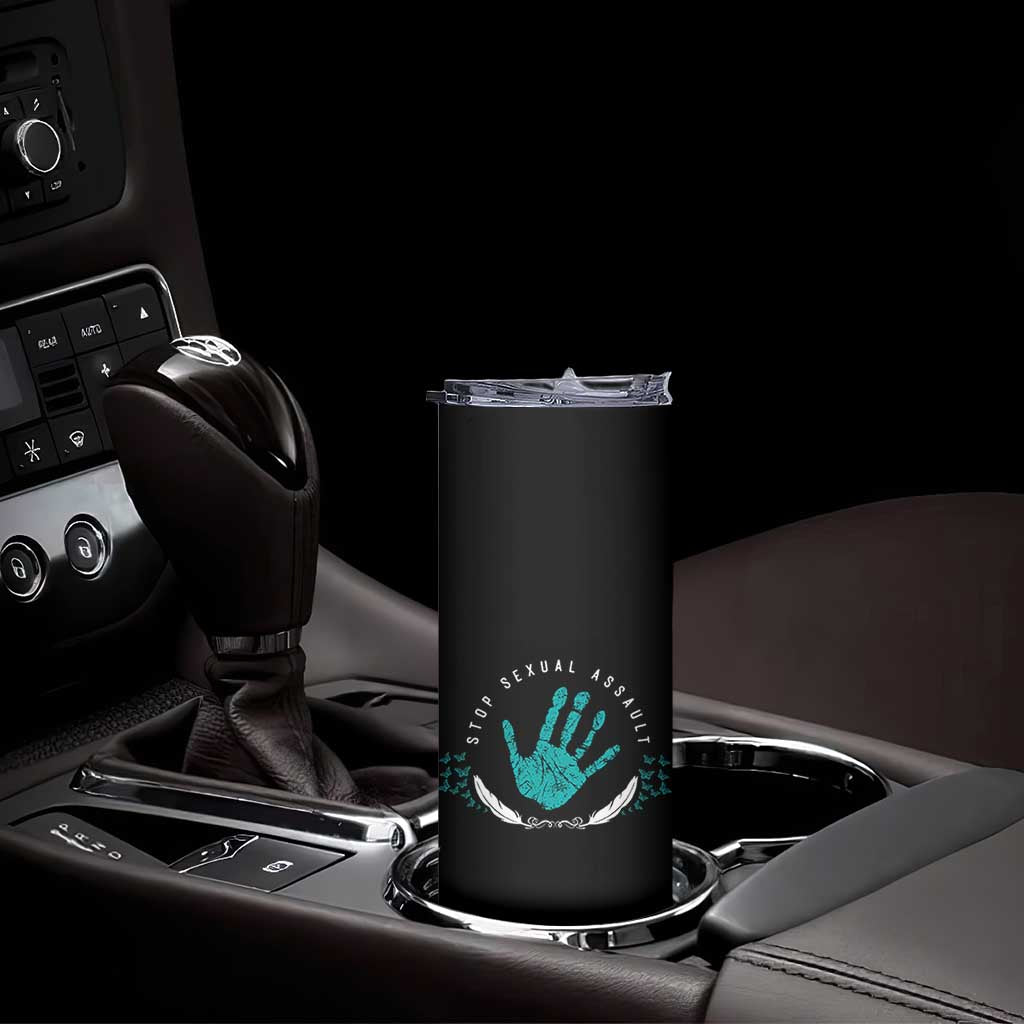 Stop Sexual Assault Awareness Survivor Skinny Tumbler TS14 Print Your Wear