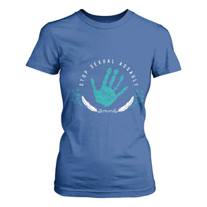 Stop Sexual Assault Awareness Survivor T Shirt For Women TS14 Royal Blue Print Your Wear
