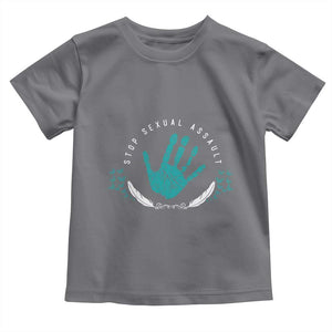 Stop Sexual Assault Awareness Survivor Toddler T Shirt TS14 Charcoal Print Your Wear