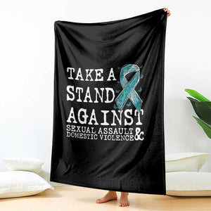 Sexual Assault Awareness Month Throw Blanket Stand Against Sexual Assault & Domestic Violence TS14 Print Your Wear