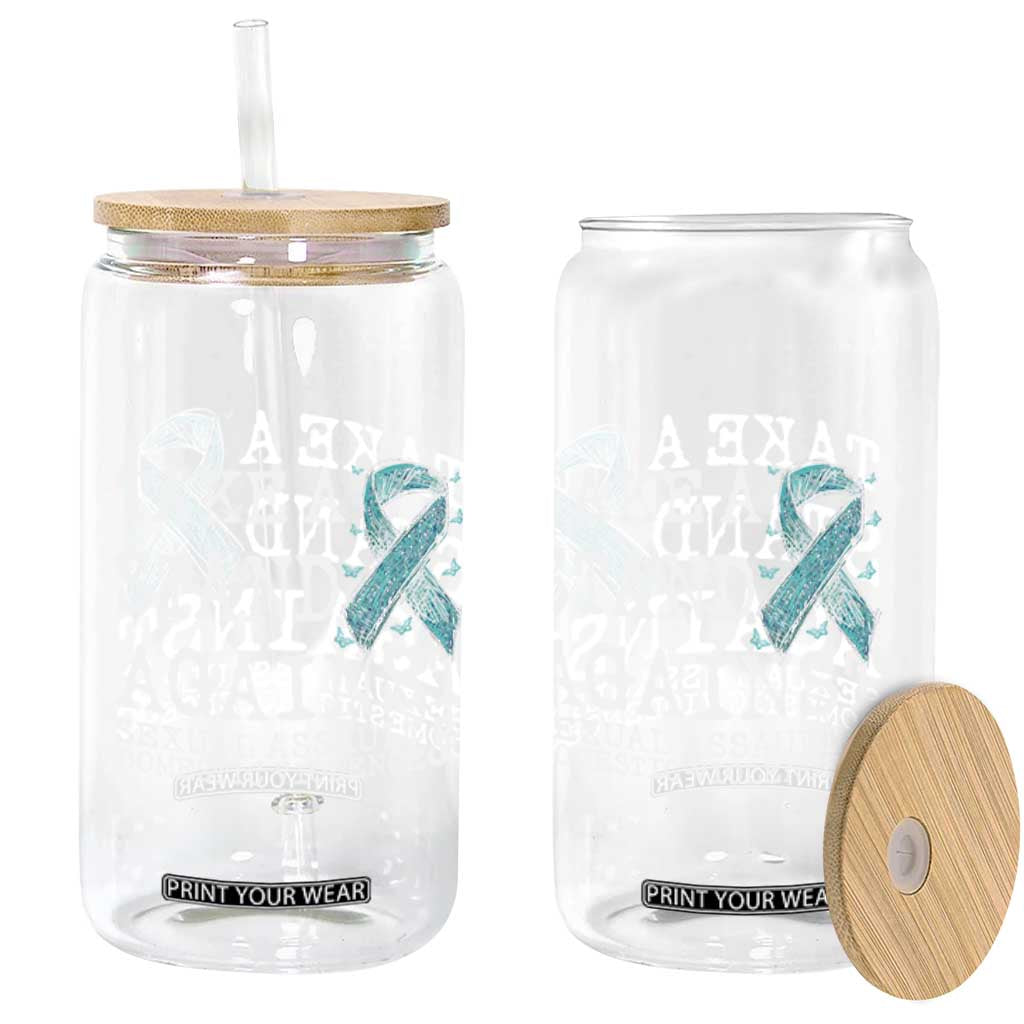 Sexual Assault Awareness Month Glass Can Stand Against Sexual Assault & Domestic Violence TS14 Print Your Wear