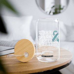Sexual Assault Awareness Month Glass Can Stand Against Sexual Assault & Domestic Violence TS14 Print Your Wear