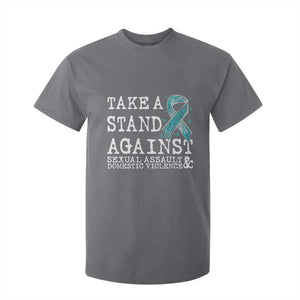 Sexual Assault Awareness Month T Shirt For Kid Stand Against Sexual Assault & Domestic Violence TS14 Charcoal Print Your Wear