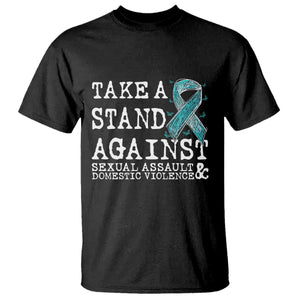Sexual Assault Awareness Month T Shirt Stand Against Sexual Assault & Domestic Violence TS14 Black Print Your Wear