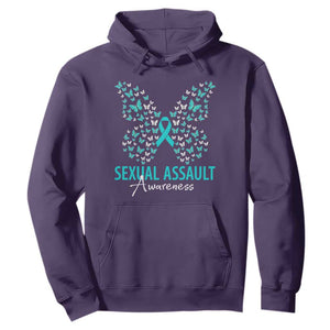 Sexual Assault Awareness Butterfly Ribbon Hoodie TS14 Purple Print Your Wear