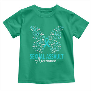 Sexual Assault Awareness Butterfly Ribbon Toddler T Shirt TS14 Irish Green Print Your Wear