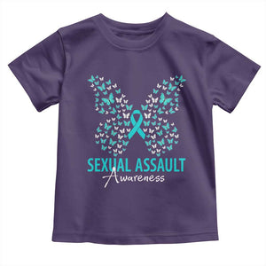 Sexual Assault Awareness Butterfly Ribbon Toddler T Shirt TS14 Purple Print Your Wear