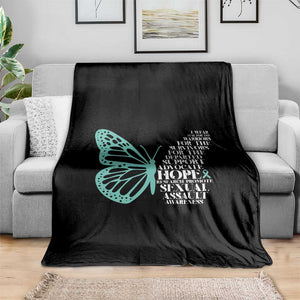 I Wear Teal For Sexual Assault Awareness Throw Blanket TS14 Print Your Wear