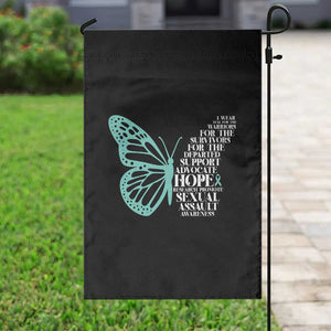 I Wear Teal For Sexual Assault Awareness Garden Flag TS14 Print Your Wear