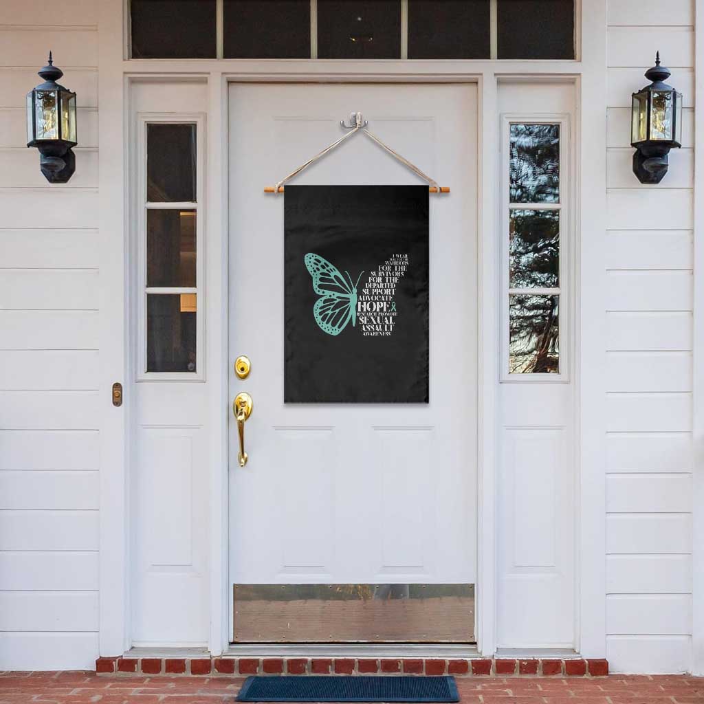 I Wear Teal For Sexual Assault Awareness Garden Flag TS14 Print Your Wear