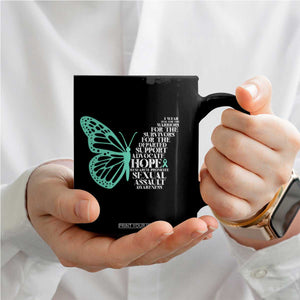 I Wear Teal For Sexual Assault Awareness Coffee Mug TS14 Print Your Wear