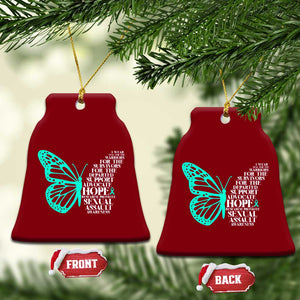 I Wear Teal For Sexual Assault Awareness Ceramic Ornament TS14 Print Your Wear