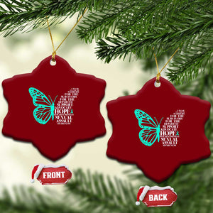 I Wear Teal For Sexual Assault Awareness Ceramic Ornament TS14 Print Your Wear
