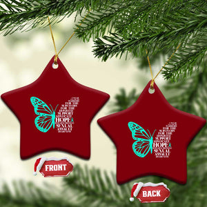 I Wear Teal For Sexual Assault Awareness Ceramic Ornament TS14 Print Your Wear