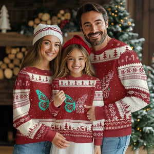 I Wear Teal For Sexual Assault Awareness Ugly Christmas Sweater TS14 Red Beige Print Your Wear