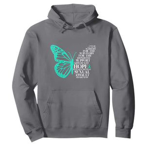 I Wear Teal For Sexual Assault Awareness Hoodie TS14 Charcoal Print Your Wear