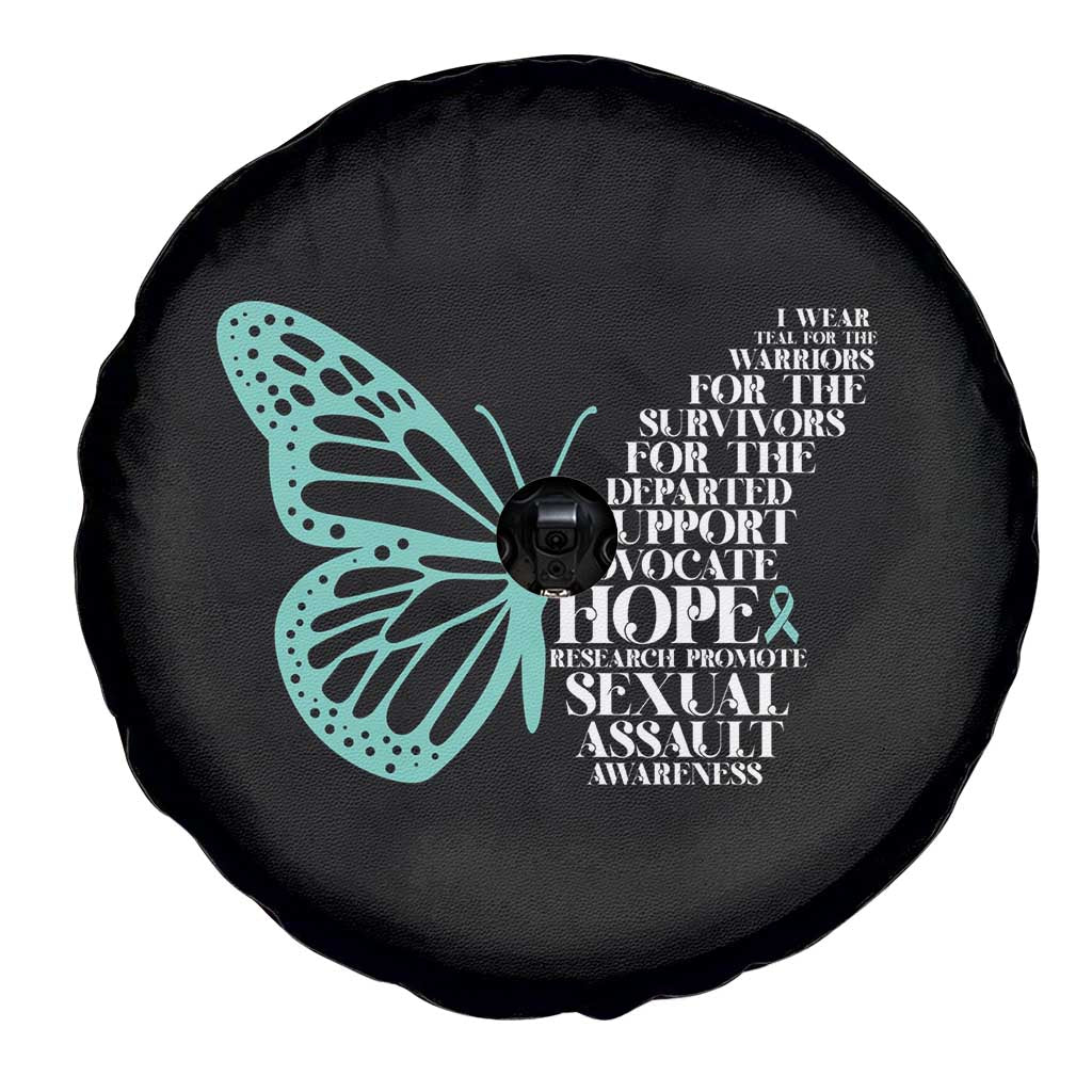 I Wear Teal For Sexual Assault Awareness Spare Tire Cover TS14 Print Your Wear
