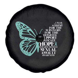 I Wear Teal For Sexual Assault Awareness Spare Tire Cover TS14 Print Your Wear