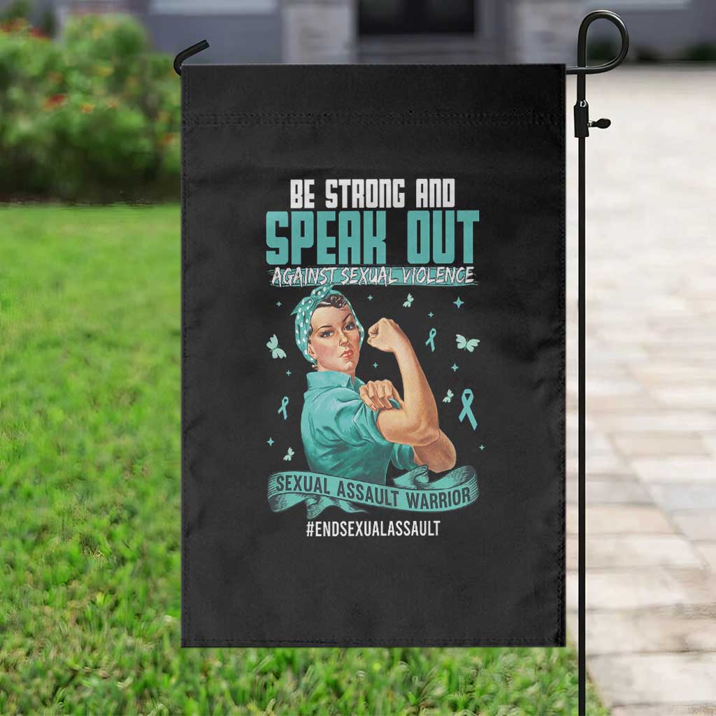 Sexual Assault Awareness Garden Flag Be Strong And Speak Out Against Sexual Violence TS14 Print Your Wear