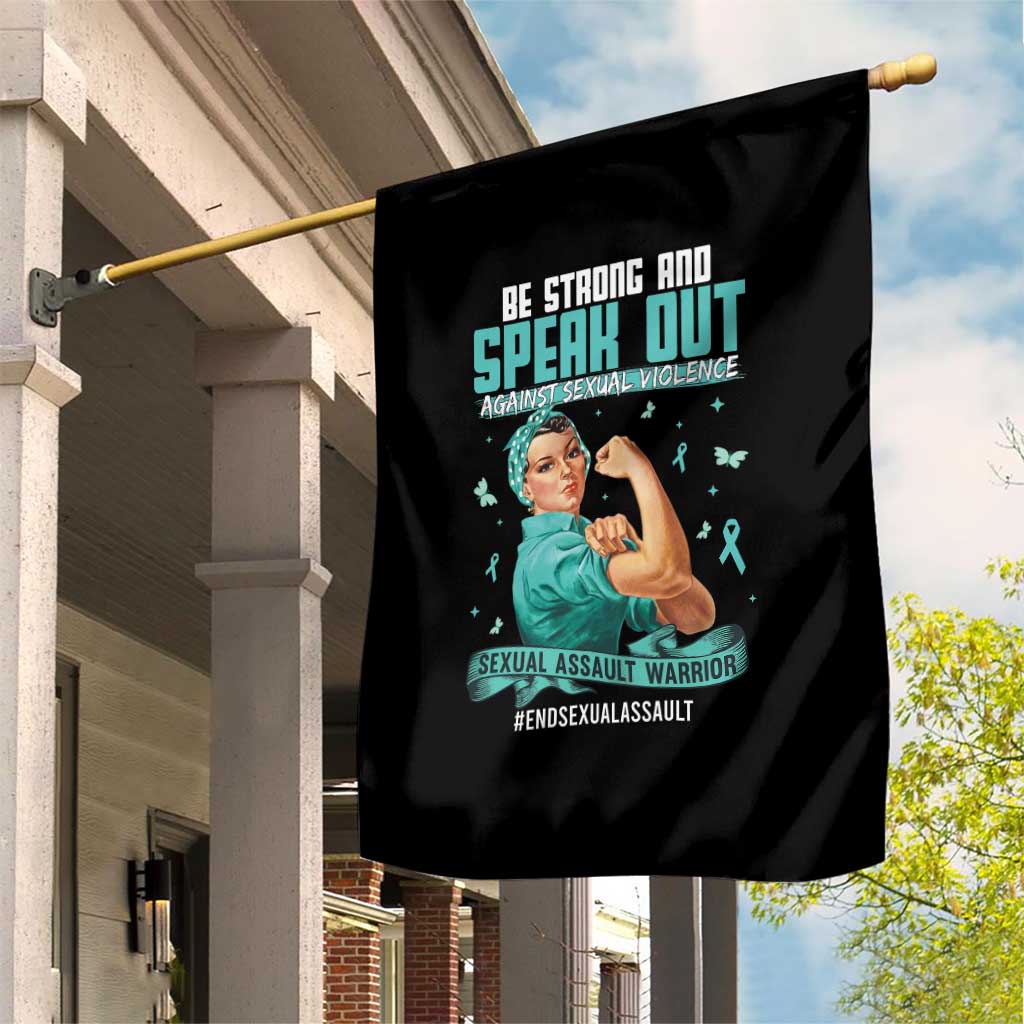Sexual Assault Awareness Garden Flag Be Strong And Speak Out Against Sexual Violence TS14 Print Your Wear