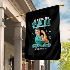 Sexual Assault Awareness Garden Flag Be Strong And Speak Out Against Sexual Violence TS14 Print Your Wear