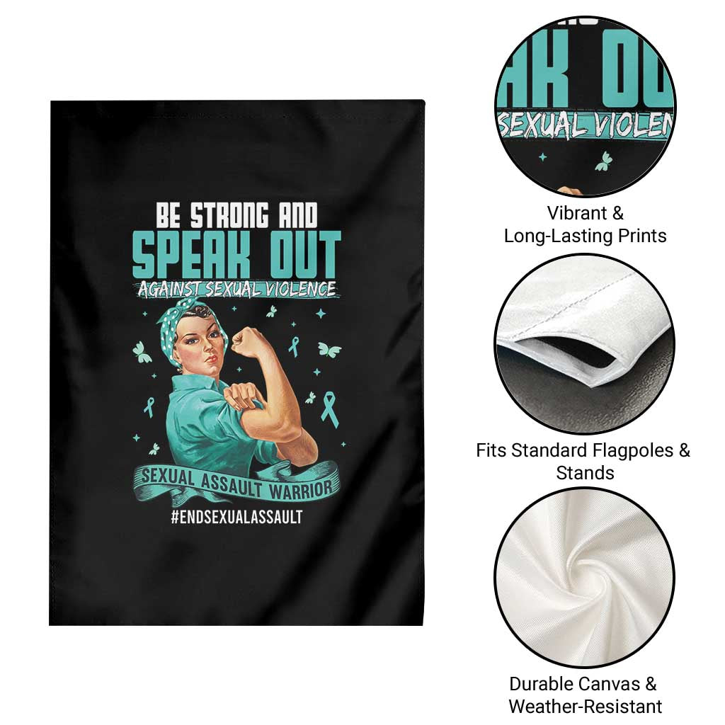 Sexual Assault Awareness Garden Flag Be Strong And Speak Out Against Sexual Violence TS14 Print Your Wear