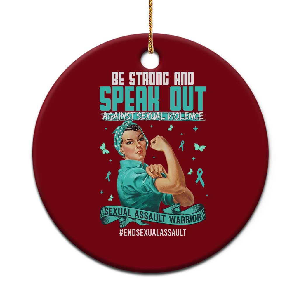 Sexual Assault Awareness Ceramic Ornament Be Strong And Speak Out Against Sexual Violence TS14 1pc Red Print Your Wear
