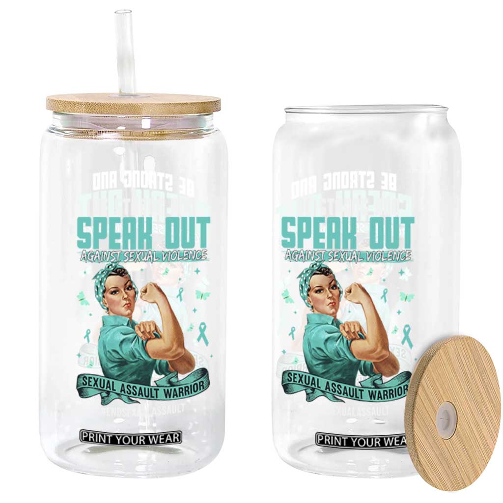 Sexual Assault Awareness Glass Can Be Strong And Speak Out Against Sexual Violence TS14 Print Your Wear