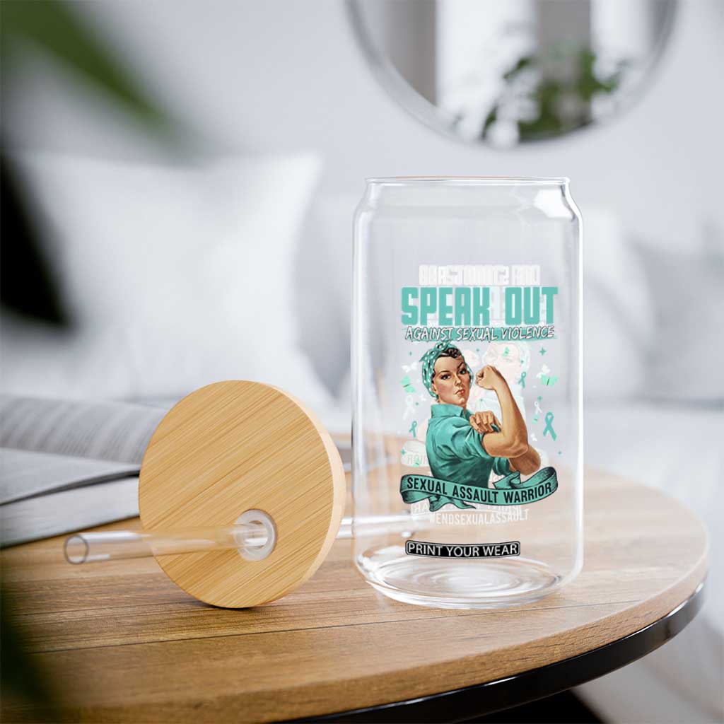 Sexual Assault Awareness Glass Can Be Strong And Speak Out Against Sexual Violence TS14 Print Your Wear