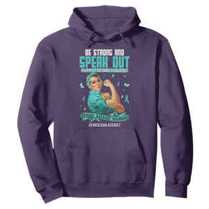Sexual Assault Awareness Hoodie Be Strong And Speak Out Against Sexual Violence TS14 Purple Print Your Wear