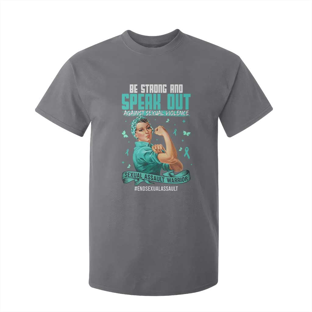 Sexual Assault Awareness T Shirt For Kid Be Strong And Speak Out Against Sexual Violence TS14 Charcoal Print Your Wear