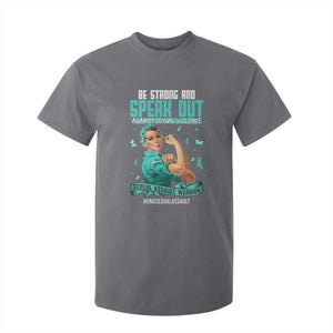 Sexual Assault Awareness T Shirt For Kid Be Strong And Speak Out Against Sexual Violence TS14 Charcoal Print Your Wear