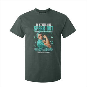 Sexual Assault Awareness T Shirt For Kid Be Strong And Speak Out Against Sexual Violence TS14 Dark Forest Green Print Your Wear