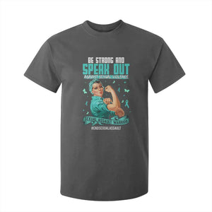 Sexual Assault Awareness T Shirt For Kid Be Strong And Speak Out Against Sexual Violence TS14 Dark Heather Print Your Wear