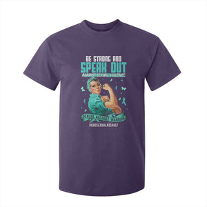 Sexual Assault Awareness T Shirt For Kid Be Strong And Speak Out Against Sexual Violence TS14 Purple Print Your Wear