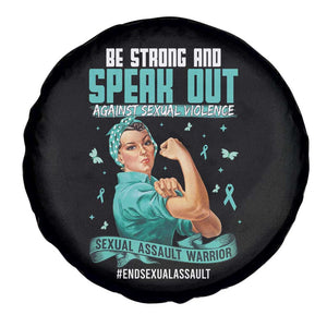 Sexual Assault Awareness Spare Tire Cover Be Strong And Speak Out Against Sexual Violence TS14 Print Your Wear