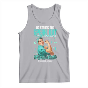 Sexual Assault Awareness Tank Top Be Strong And Speak Out Against Sexual Violence TS14 Athletic Heather Print Your Wear