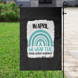 Sexual Assault Awareness Garden Flag In April We Wear Teal Ribbon TS14 Print Your Wear