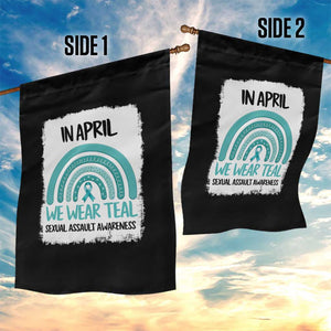 Sexual Assault Awareness Garden Flag In April We Wear Teal Ribbon TS14 Print Your Wear
