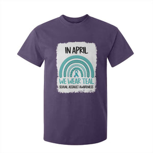 Sexual Assault Awareness T Shirt For Kid In April We Wear Teal Ribbon TS14 Purple Print Your Wear
