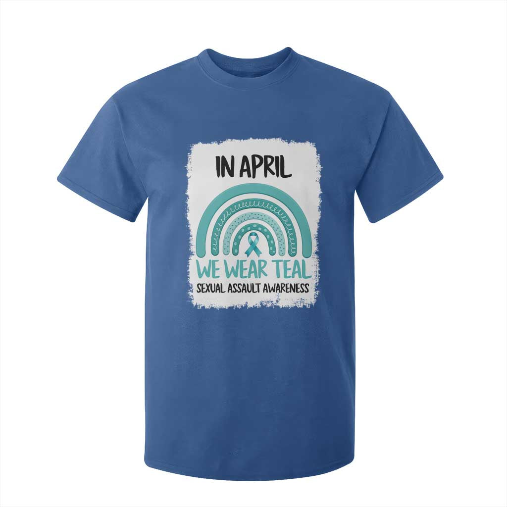 Sexual Assault Awareness T Shirt For Kid In April We Wear Teal Ribbon TS14 Royal Blue Print Your Wear