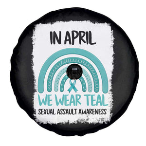 Sexual Assault Awareness Spare Tire Cover In April We Wear Teal Ribbon TS14 Print Your Wear