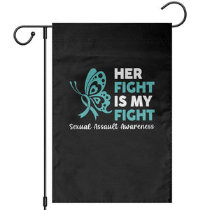 Sexual Assault Awareness Garden Flag Her Fight is My Fight TS14 Black Print Your Wear