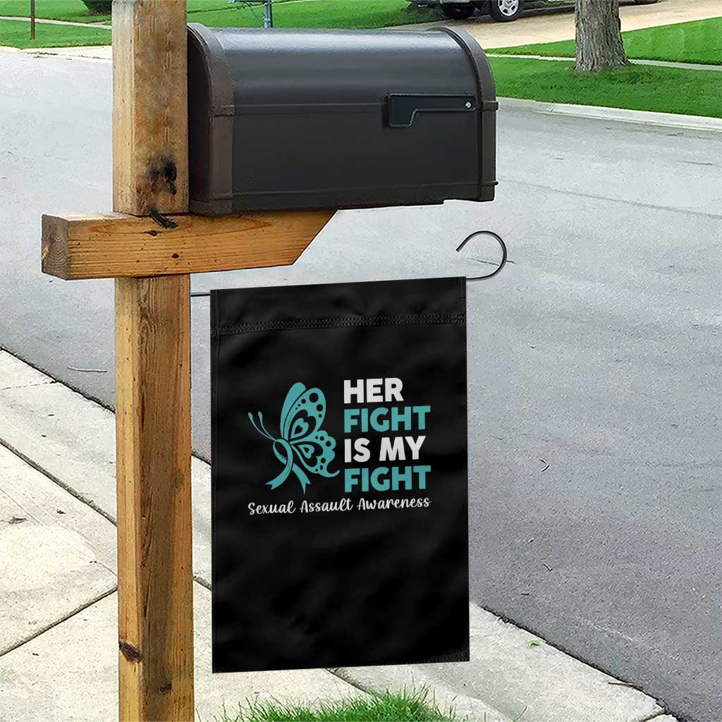 Sexual Assault Awareness Garden Flag Her Fight is My Fight TS14 Print Your Wear