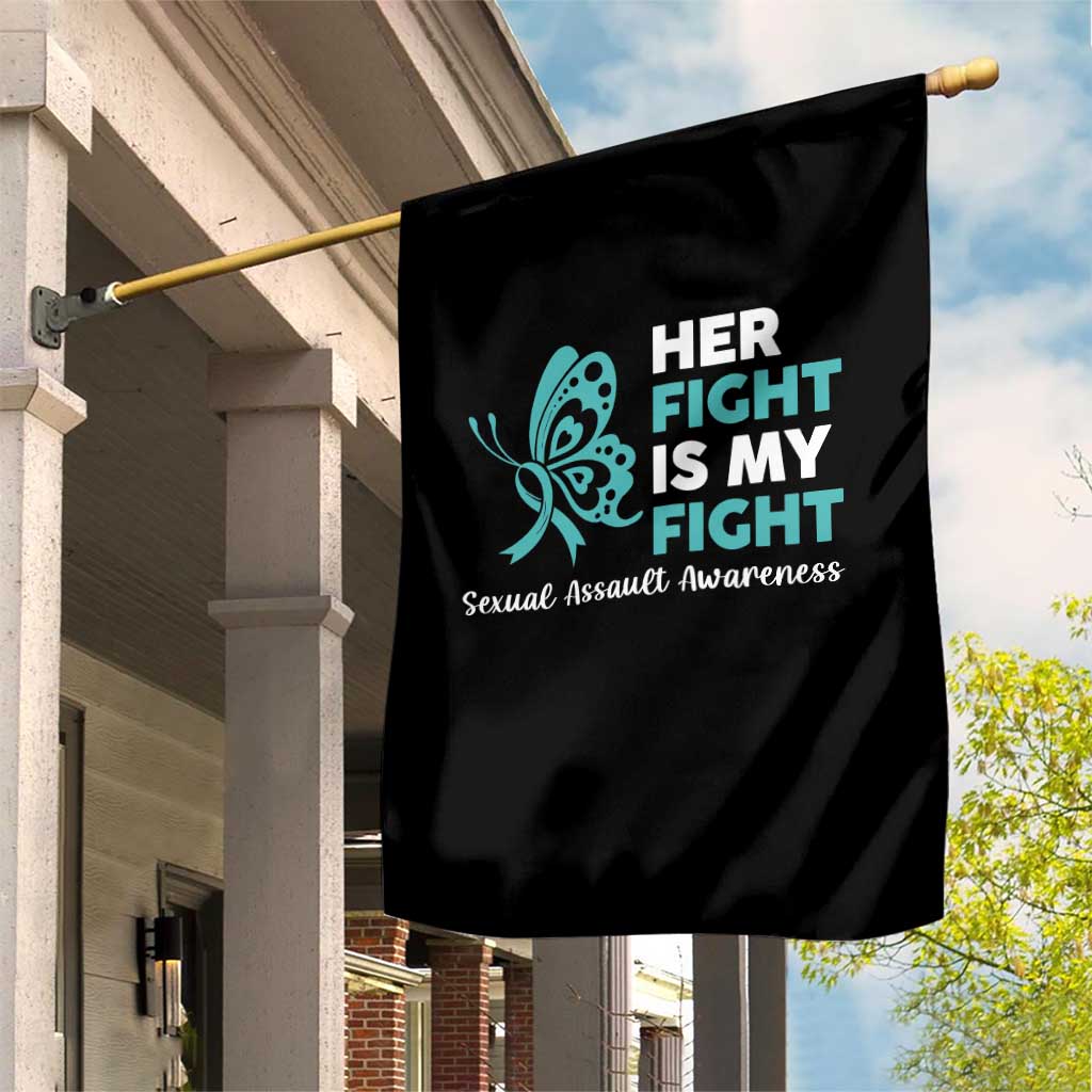 Sexual Assault Awareness Garden Flag Her Fight is My Fight TS14 Print Your Wear