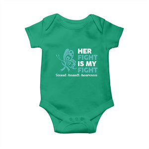 Sexual Assault Awareness Baby Onesie Her Fight is My Fight TS14 Irish Green Print Your Wear