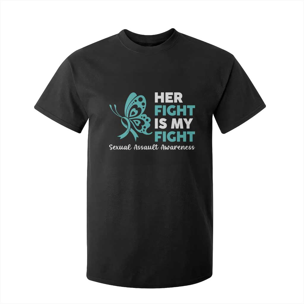Sexual Assault Awareness T Shirt For Kid Her Fight is My Fight TS14 Black Print Your Wear