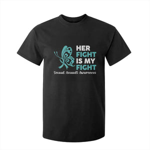 Sexual Assault Awareness T Shirt For Kid Her Fight is My Fight TS14 Black Print Your Wear