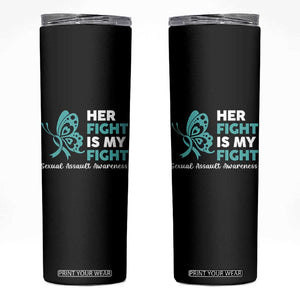 Sexual Assault Awareness Skinny Tumbler Her Fight is My Fight TS14 Black Print Your Wear
